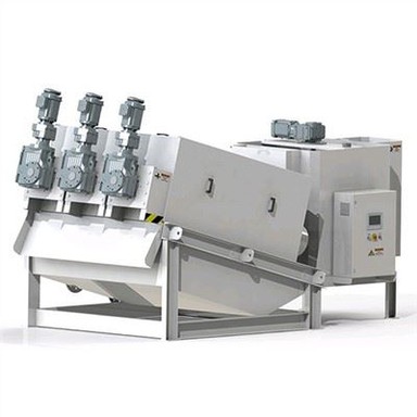 Peiriant dihysbyddu sgriw wasg aml-ddisg